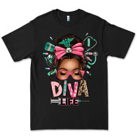 Black afro messy bun diva life Premium Tee - texasbilliewilder