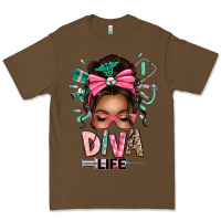 Cacao afro messy bun diva life Premium Tee - texasbilliewilder