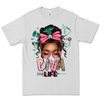 Dove Grey afro messy bun diva life Premium Tee - texasbilliewilder