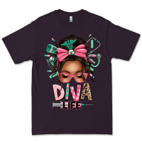 Plum afro messy bun diva life Premium Tee - texasbilliewilder