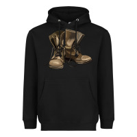 Black soldier veteran boots Heavyweight Hoodie - MaliasSmallBusiness