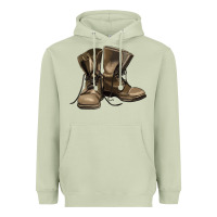 Matcha soldier veteran boots Heavyweight Hoodie - MaliasSmallBusiness