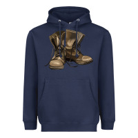 Navy soldier veteran boots Heavyweight Hoodie - MaliasSmallBusiness