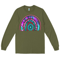 Army Green rainbow and gemstone Long Sleeve Tee - AdoDesignShop