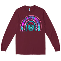 Burgundy rainbow and gemstone Long Sleeve Tee - AdoDesignShop