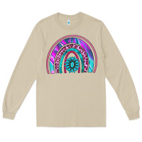 Mushroom rainbow and gemstone Long Sleeve Tee - AdoDesignShop