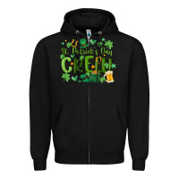 Black st.patrick's day crew Zipper Hoodie - MaliasSmallBusiness