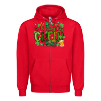 Red st.patrick's day crew Zipper Hoodie - MaliasSmallBusiness