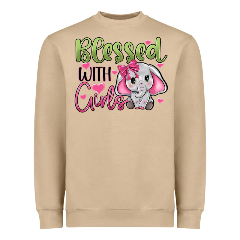 Blessed With Girls Heavyweight Sweatshirt by JahusDesignShop | Teevron