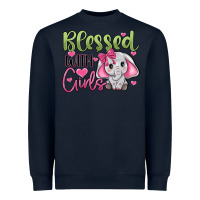 Navy blessed with girls Heavyweight Sweatshirt - JahusDesignShop