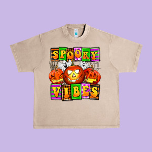 Spooky Vibes Urban Heavy Tee Designed By Adodesignshop