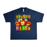 Navy spooky vibes Urban Heavy Tee - AdoDesignShop