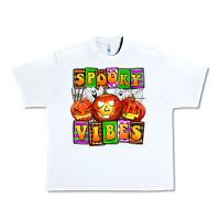 White spooky vibes Urban Heavy Tee - AdoDesignShop