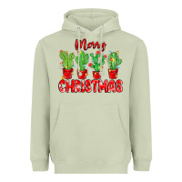 Matcha Merry Christmas Cactuses Heavyweight Hoodie - MaliasSmallBusiness