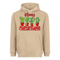 Mushroom Merry Christmas Cactuses Heavyweight Hoodie - MaliasSmallBusiness