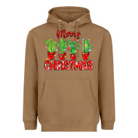 Toasted Coconut Merry Christmas Cactuses Heavyweight Hoodie - MaliasSmallBusiness