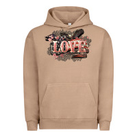 Pigment Burro Love America 4th of july Urban Hoodie - HowdyJamesFarm