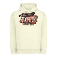 Pigment Pistachio Love America 4th of july Urban Hoodie - HowdyJamesFarm