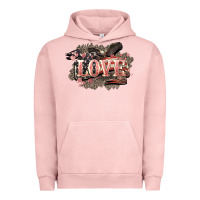 Pigment Salmon Love America 4th of july Urban Hoodie - HowdyJamesFarm