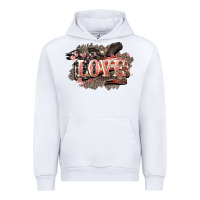 White Love America 4th of july Urban Hoodie - HowdyJamesFarm
