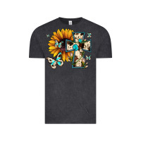 Vintage Black cross with sunflower Vintage Tee - JahusDesignShop