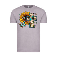 Vintage Zinc cross with sunflower Vintage Tee - JahusDesignShop