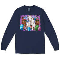 Navy goat family eggs flowers leopard serape glitter Long Sleeve Tee - Artiststas