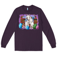 Plum goat family eggs flowers leopard serape glitter Long Sleeve Tee - Artiststas
