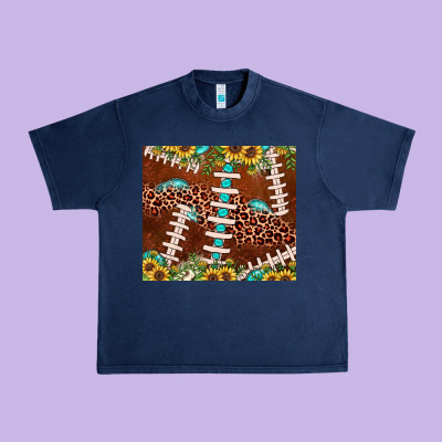 Football Leopard Gemstone Sunflower Urban Heavy Tee Designed By Jahusdesignshop