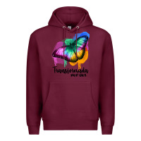 Burgundy transformada por dios Premium Hoodie - JahusDesignShop