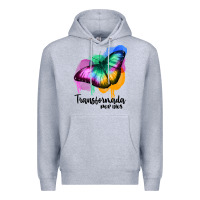 Heather Grey transformada por dios Premium Hoodie - JahusDesignShop