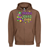Chestnut mardi gras cutie Zipper Hoodie - MaliasSmallBusiness