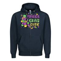 Navy mardi gras cutie Zipper Hoodie - MaliasSmallBusiness