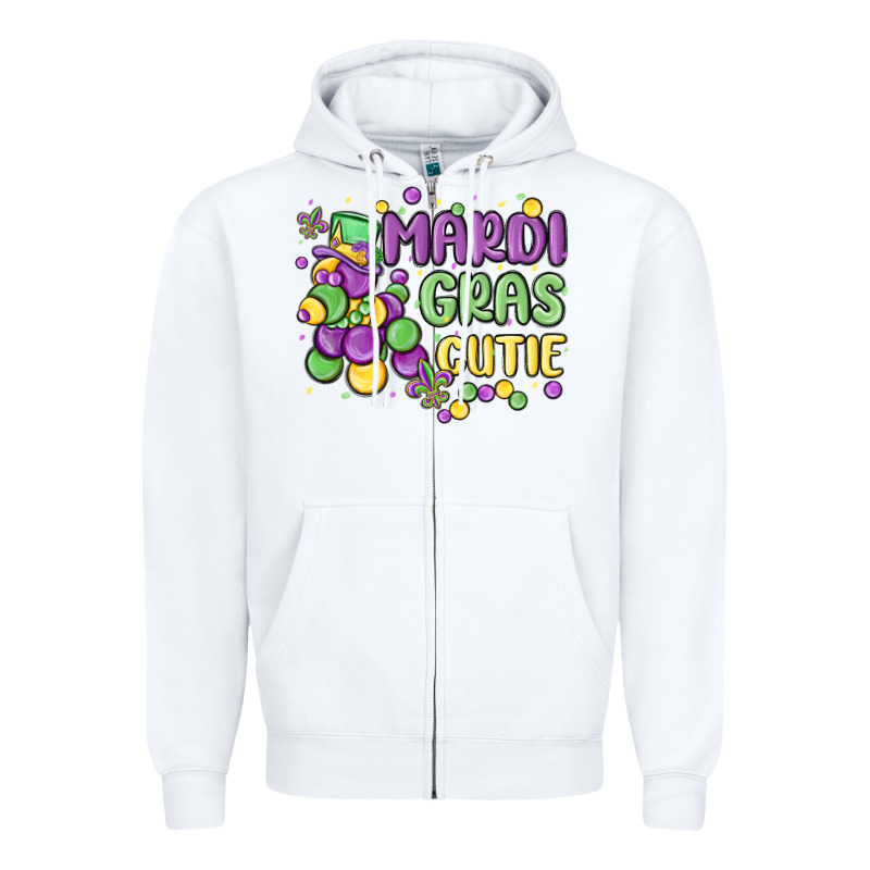 Mardi Gras Cutie Zipper Hoodie by MaliasSmallBusiness | Teevron