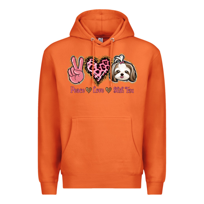 Peace Love Shih Tzu Premium Hoodie by Bettercallsaul | Teevron