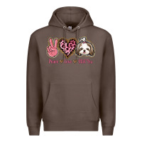 Coffee Peace Love Shih Tzu Premium Hoodie - Bettercallsaul