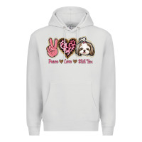 Dove Grey Peace Love Shih Tzu Premium Hoodie - Bettercallsaul