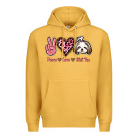 Mustard Peace Love Shih Tzu Premium Hoodie - Bettercallsaul