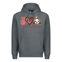 Rock Peace Love Shih Tzu Premium Hoodie - Bettercallsaul