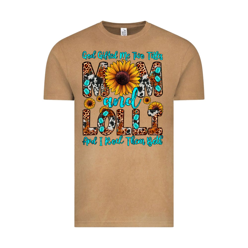God Gifted Me Two Titles Mom And Lolli  And I Rock Vintage Tee by JahusDesignShop | Teevron