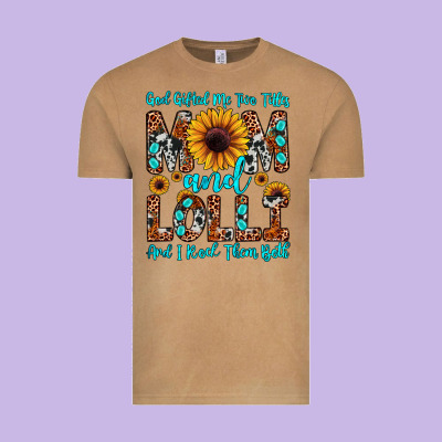 God Gifted Me Two Titles Mom And Lolli  And I Rock Vintage Tee Designed By Jahusdesignshop