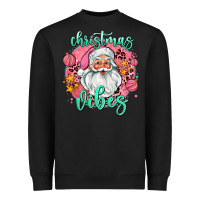 Black christmas vibes santa Heavyweight Sweatshirt - AdoDesignShop
