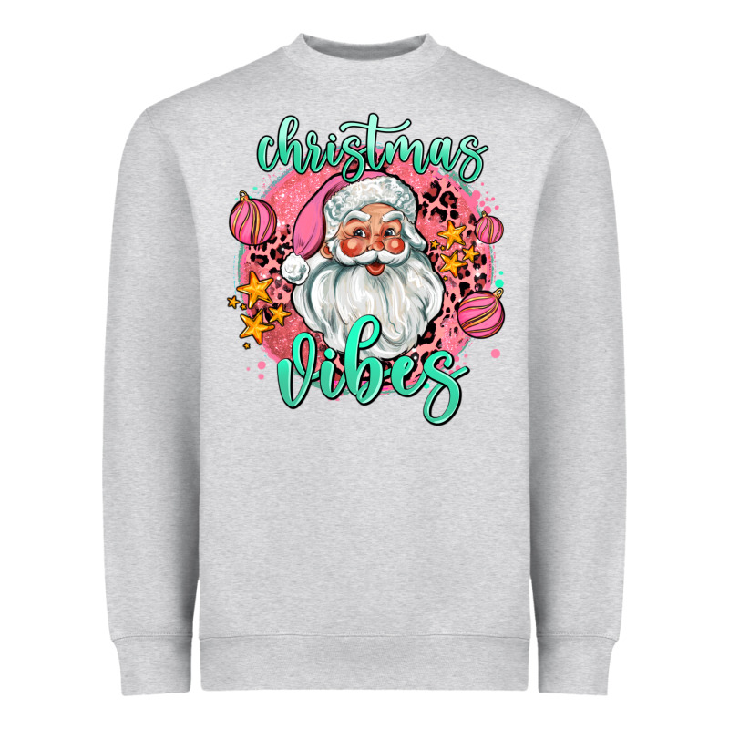 Christmas Vibes Santa Heavyweight Sweatshirt by AdoDesignShop | Teevron