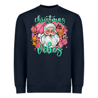 Navy christmas vibes santa Heavyweight Sweatshirt - AdoDesignShop