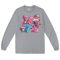 Heather Grey love and gnomes Long Sleeve Tee - AdoDesignShop
