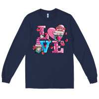 Navy love and gnomes Long Sleeve Tee - AdoDesignShop