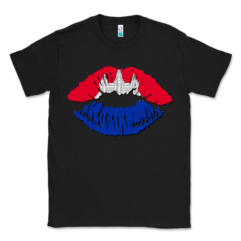 Cambodian Flag Lips Classic Tee by AdoDesignShop | Teevron