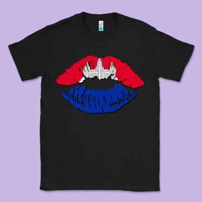 Cambodian Flag Lips Classic Tee Designed By Adodesignshop