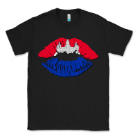 Black cambodian flag lips Classic Tee - AdoDesignShop