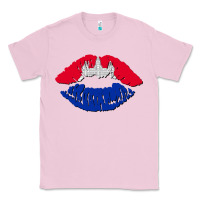 Bubblegum Pink cambodian flag lips Classic Tee - AdoDesignShop